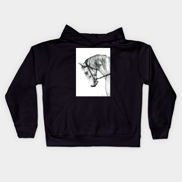 Horse (Tahar) Kids Hoodie by blueicedjack